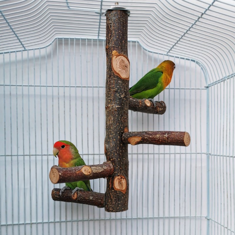 Parrot Bird Wood Stand Pole Toy - AURA