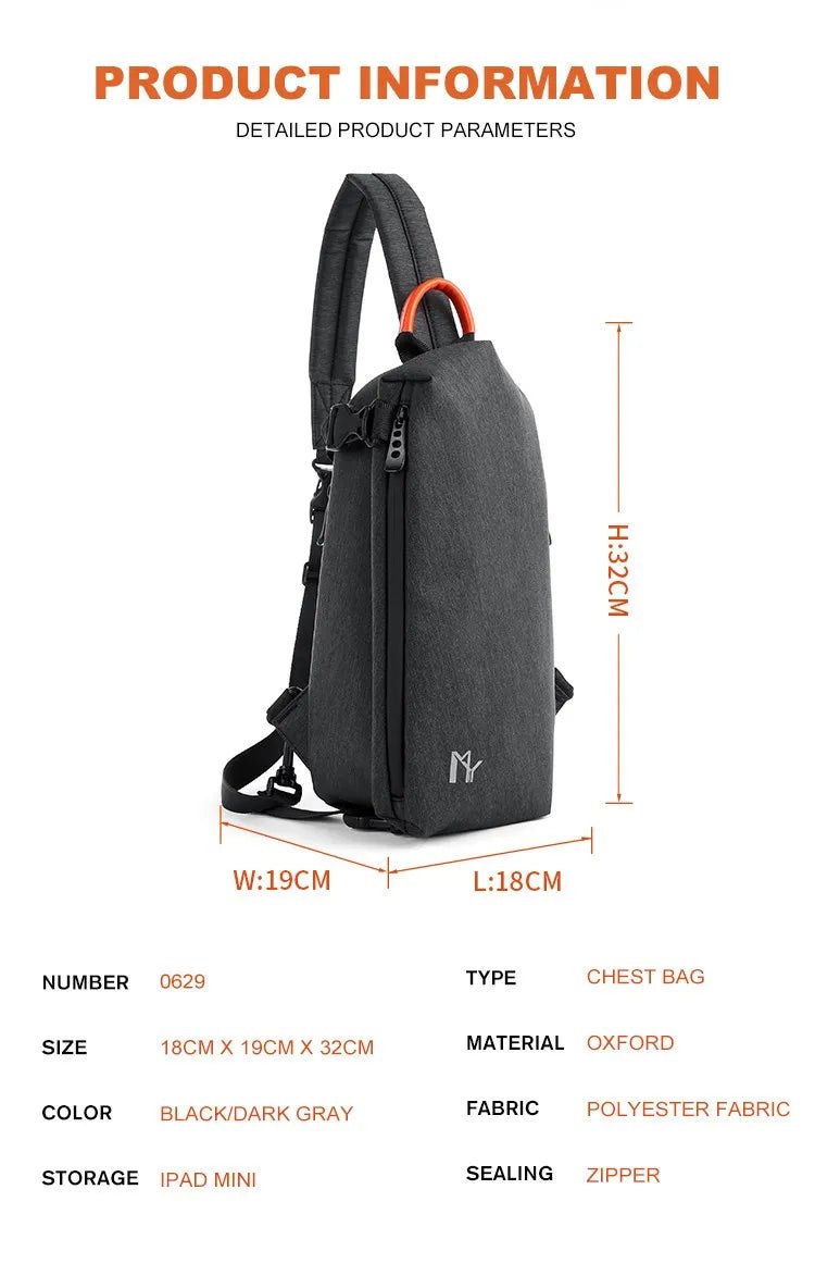 Multifunction Sling Bag Chest Bags for Men Fashion - AURA