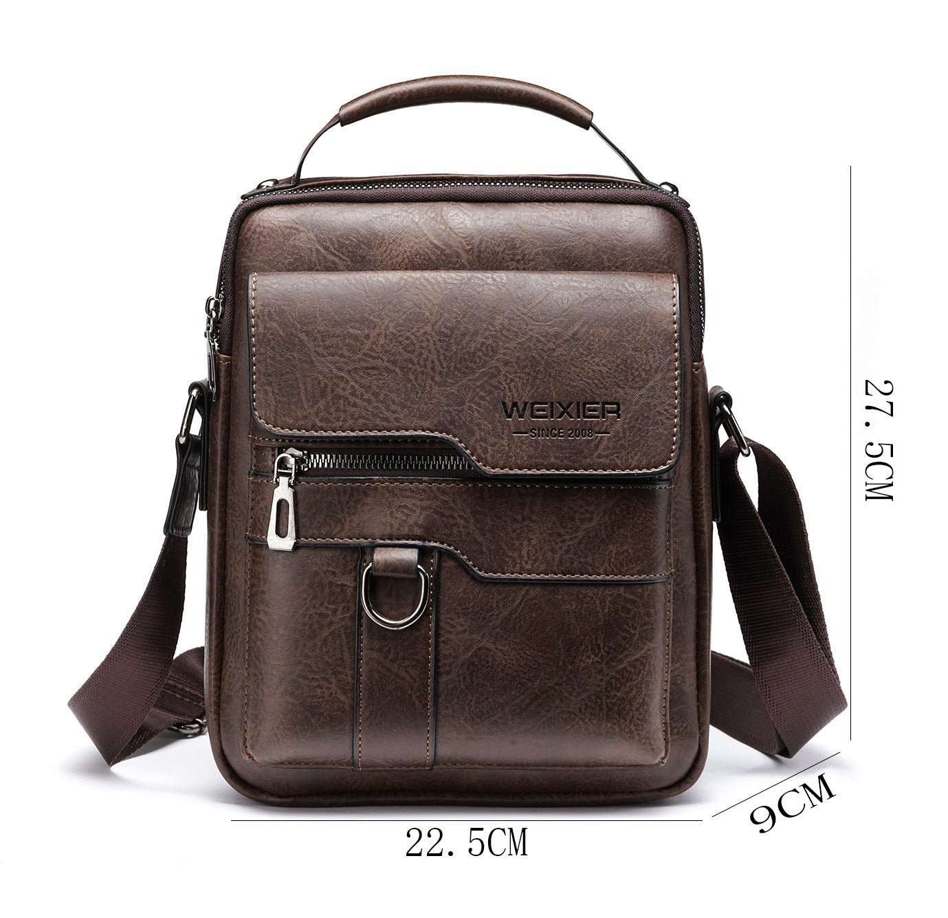 Popular Men's Messenger Bag One Shoulder Retro Business Backpack - AURA