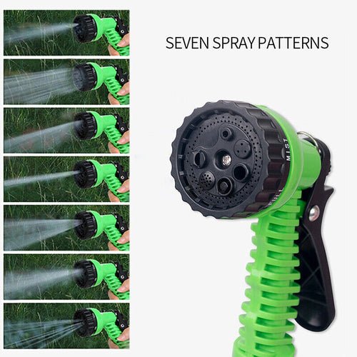 Expanding Expandable Flexible Garden Water Hose w Spray Nozzle 25, 50, - AURA