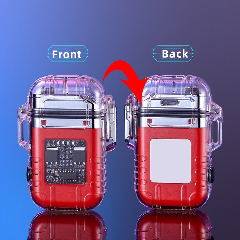 Transparent Shell Double Arc Lighter Waterproof And Windproof - AURA
