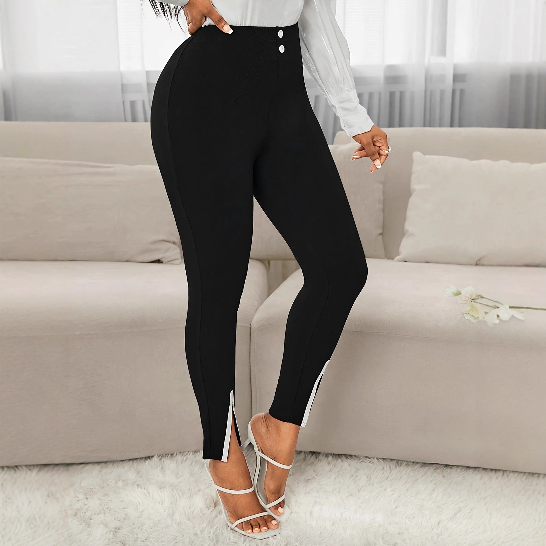 European And American Elegant Commuting Slim - fit Pants - AURA