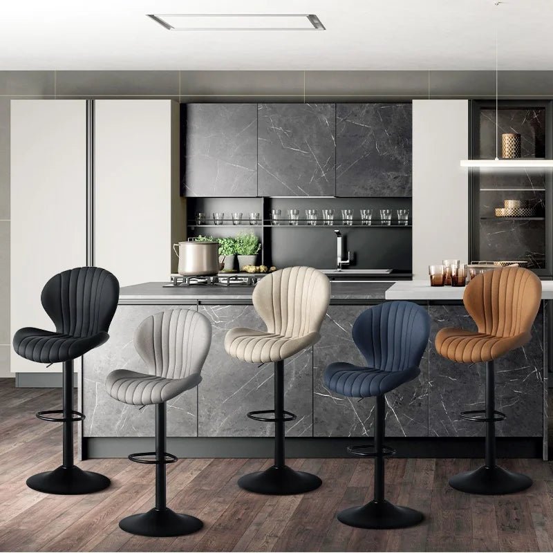 2 Modern Bar Stools Luxury Dining Chairs - AURA