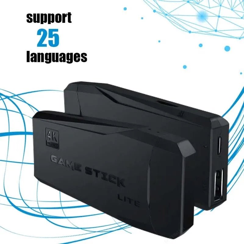 Video Game Console Built - in 20000 Games Wireless Controller TV Game Stick 4K HD - AURA