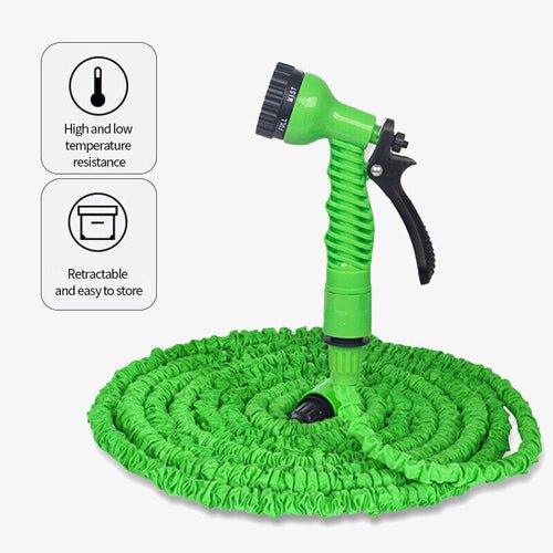 Expanding Expandable Flexible Garden Water Hose w Spray Nozzle 25, 50, - AURA