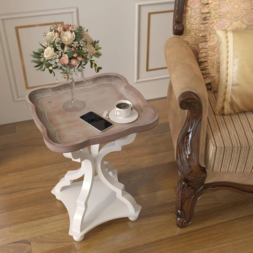 Rustic Farmhouse Cottagecore Accent End Table - AURA