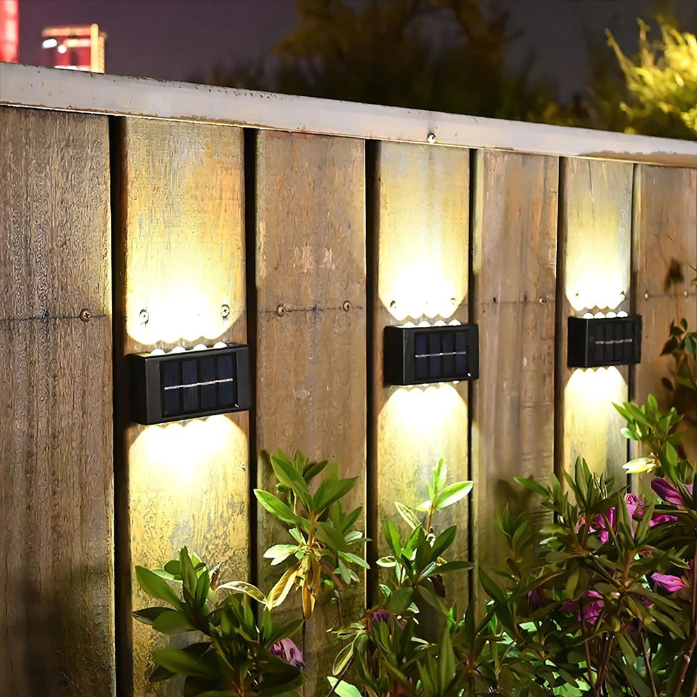 4/6/8/10LED Solar Wall Lamp Outdoor Waterproof Solar Powered Light UP - AURA