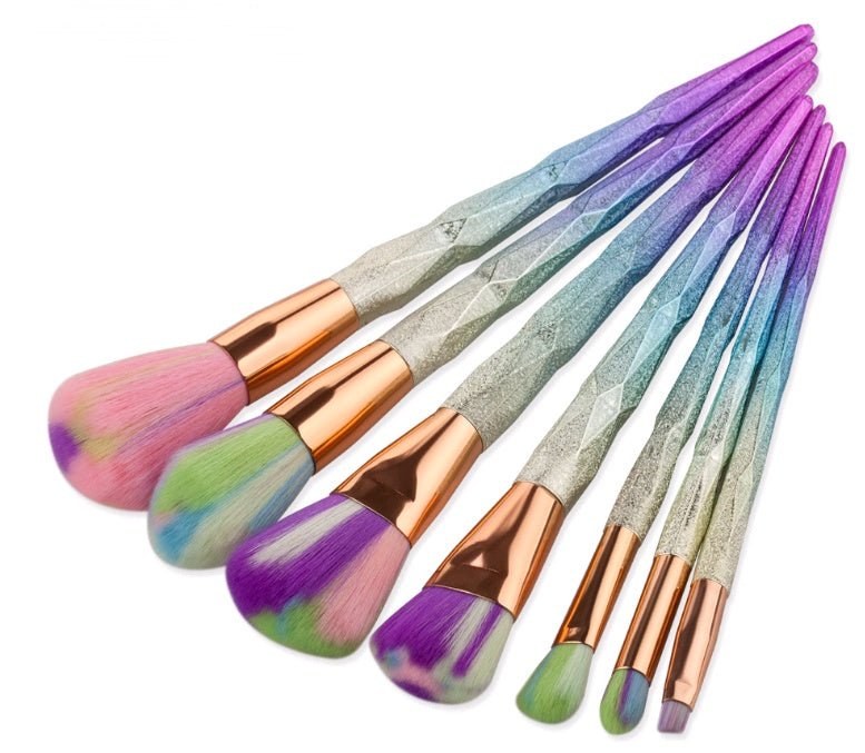 7 makeup brushes, makeup tools, diamond makeup brush foundation brush - AURA