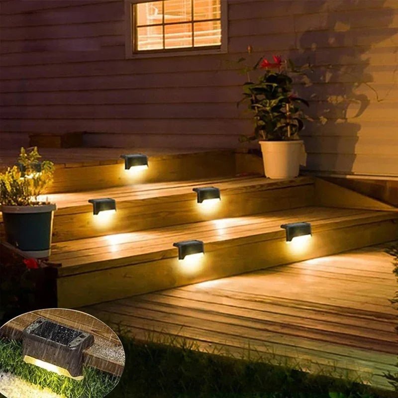 Solar LED Lights Outdoor Garden Light Deck Lamp Solar Stairs Light Waterproof - AURA