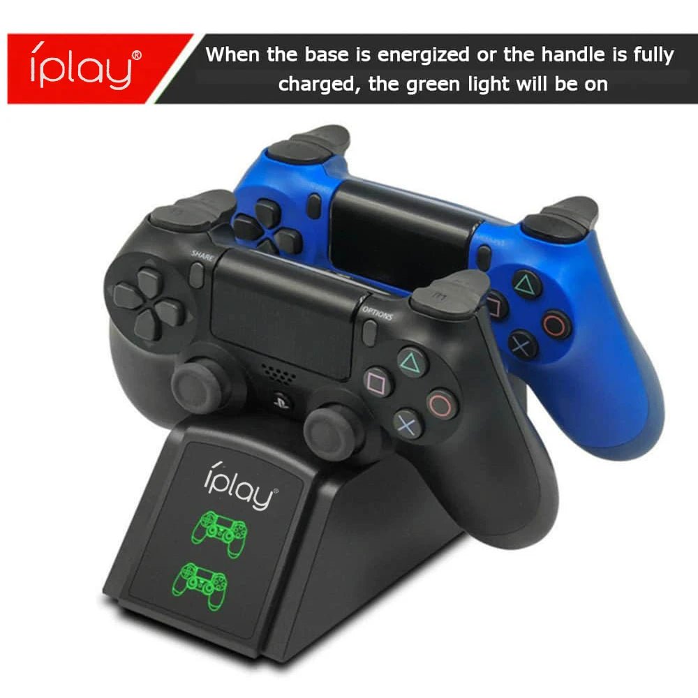 PS4 Controller Fast Charging Dock Station Dual Charger Stand with Status Indicator - AURA