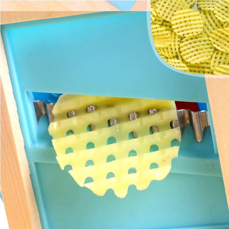 Fries Grid Stainless Potato Grid Steel Potato Kitchen Wooden - AURA