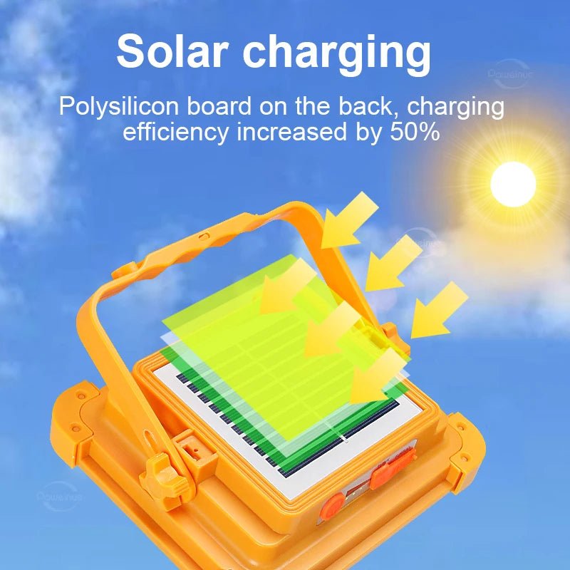 LED Powerful Solar Light Portable Hand Lamp Super Bright USB Rechargeable Searchlight - AURA