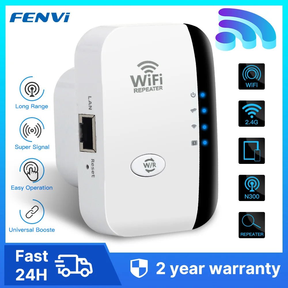 FENVI 300Mbps Wireless WIFI Repeater Remote Wifi Extender WiFi Amplifier - AURA