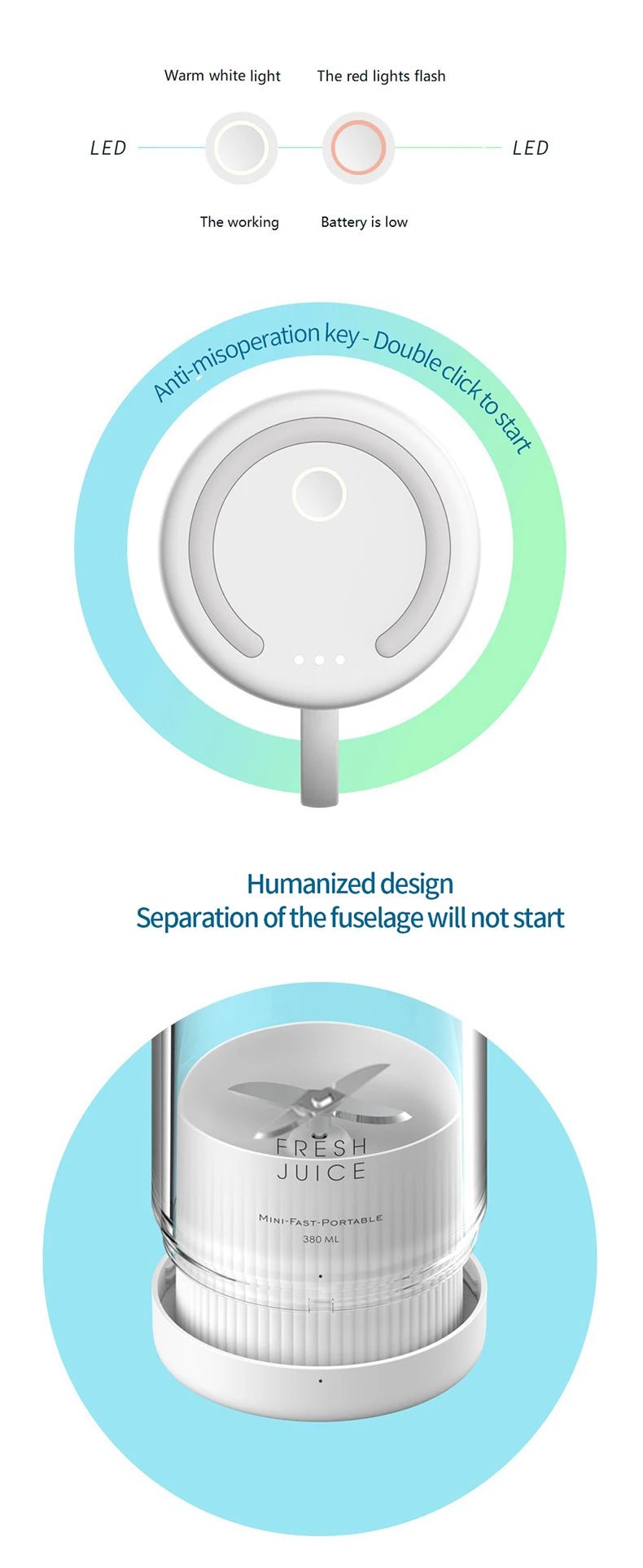 Mini Juicers Portable Electric Juicer Blender Usb - AURA