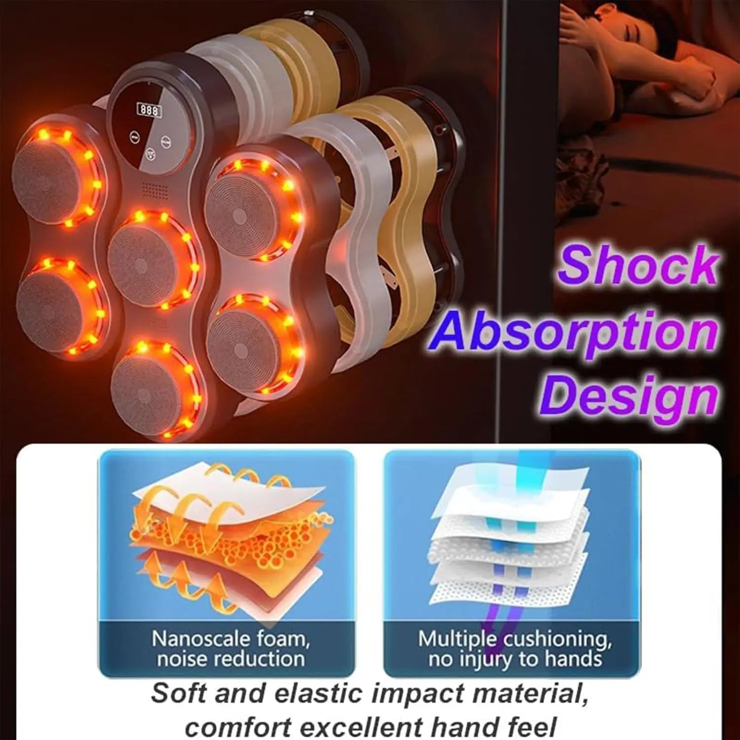 Music Boxing Machine Electronic Wall Target Smart Home Fitness - AURA