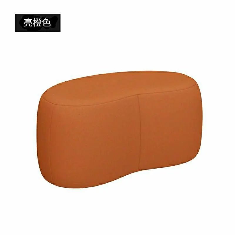 Fashion Curved Seat Cushion Ottoman Dressing Makeup Shoe Stool - AURA