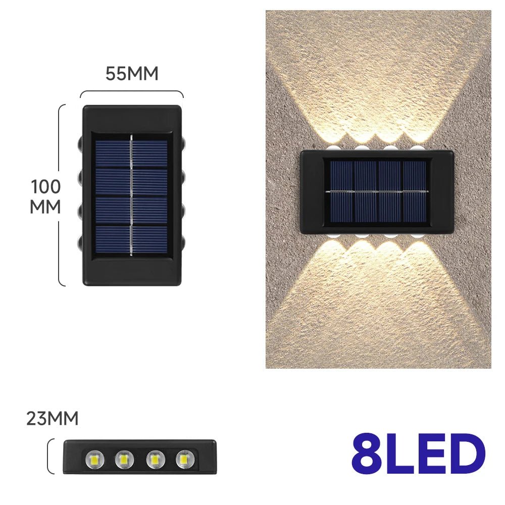 4/6/8/10LED Solar Wall Lamp Outdoor Waterproof Solar Powered Light UP - AURA