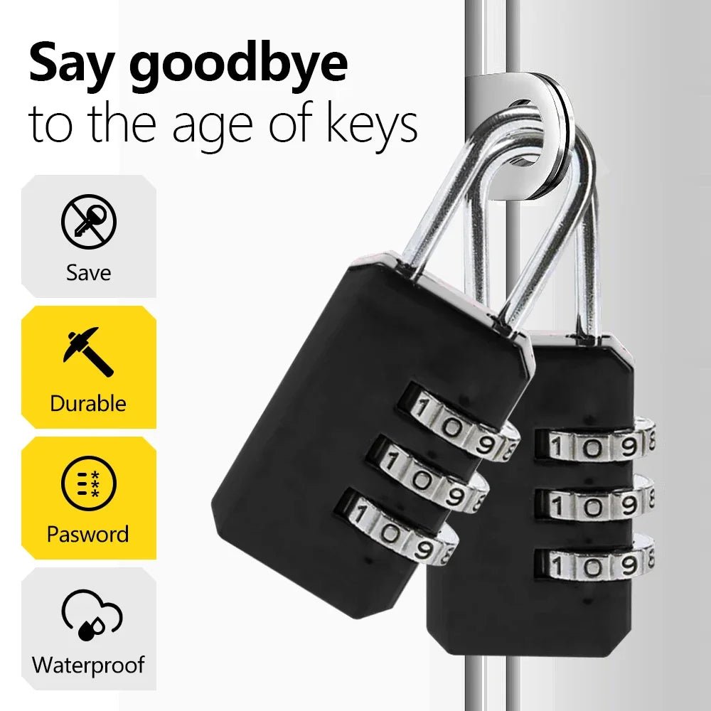 Password Lock, Long Beam, Large Padlock, Outdoor Courtyard Door Lock - AURA