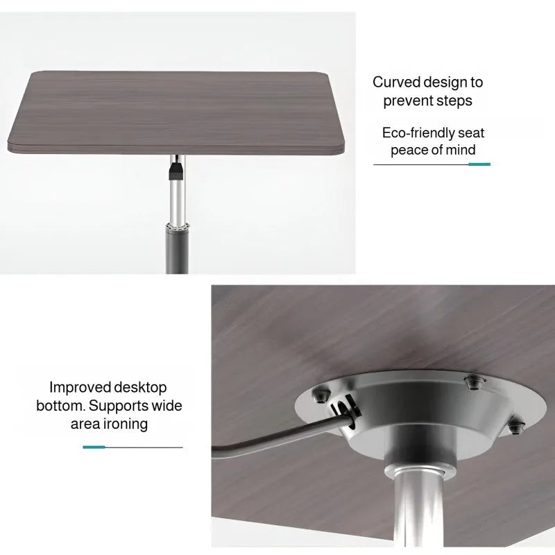 Small lift desk computer desk work desk with pulleys movable standing desk - AURA