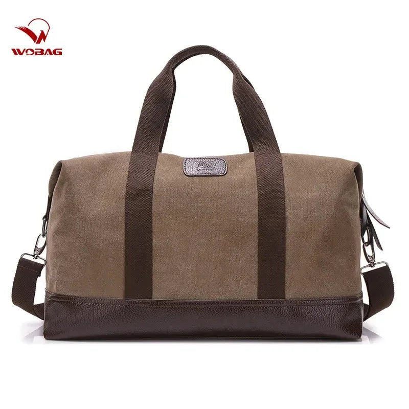 Vintage Canvas Bags for Men Weekend Overnight,Outdoor Storage Large Capacity Bag - AURA