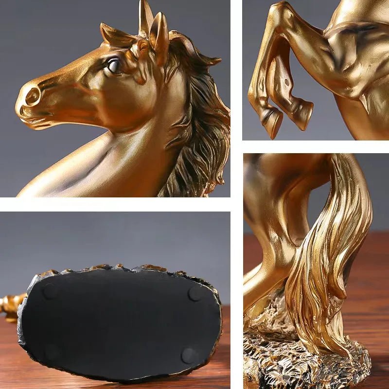 European Style Home Resin Victory Horse Statue - AURA