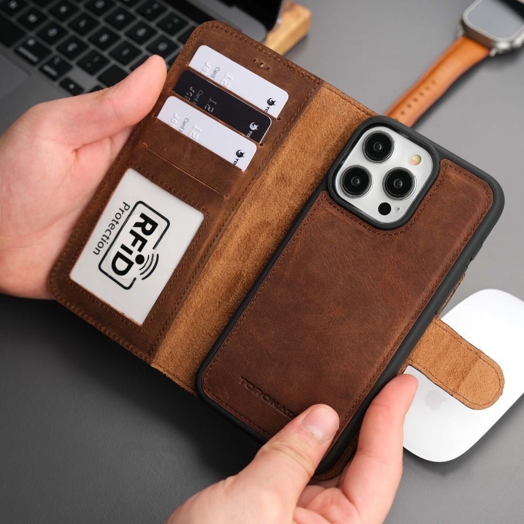 Casper iPhone 16 Pro Wallet Case Leather MagSafe - AURA