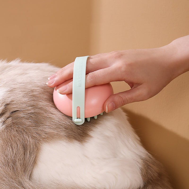 Pet Silicone Bath Massage Scrub Bath Brush For Cats And Dogs - AURA