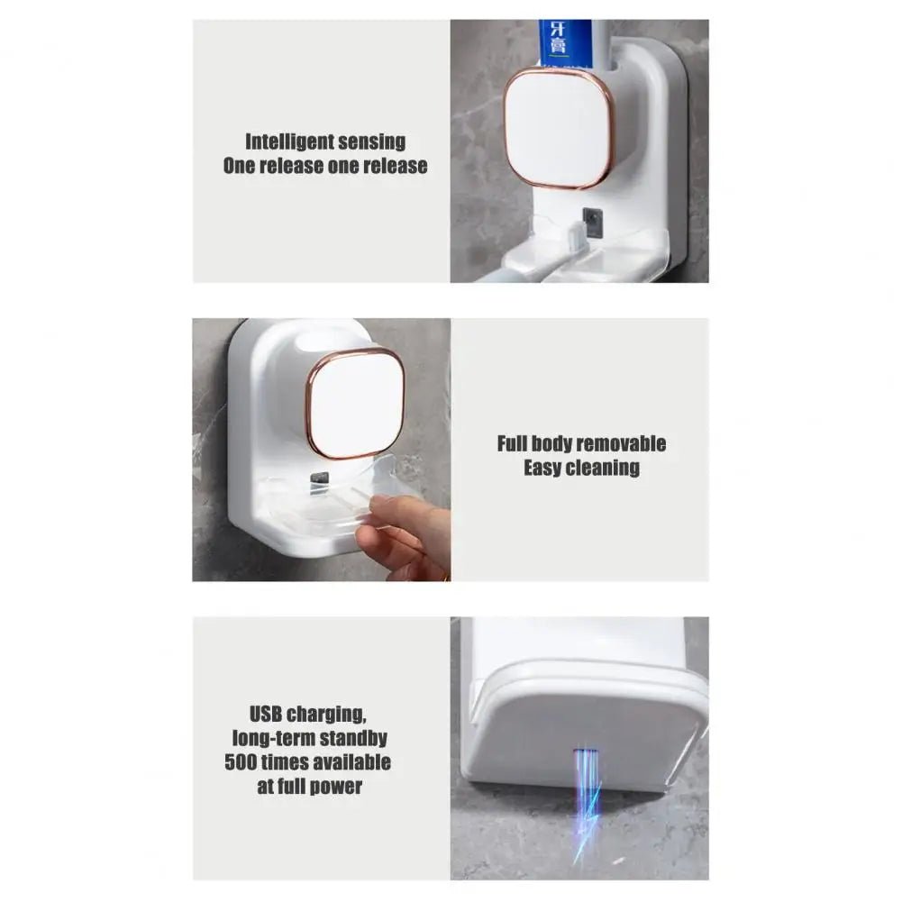 Electric Toothpaste Dispenser Automatic Sensor USB Charging - AURA