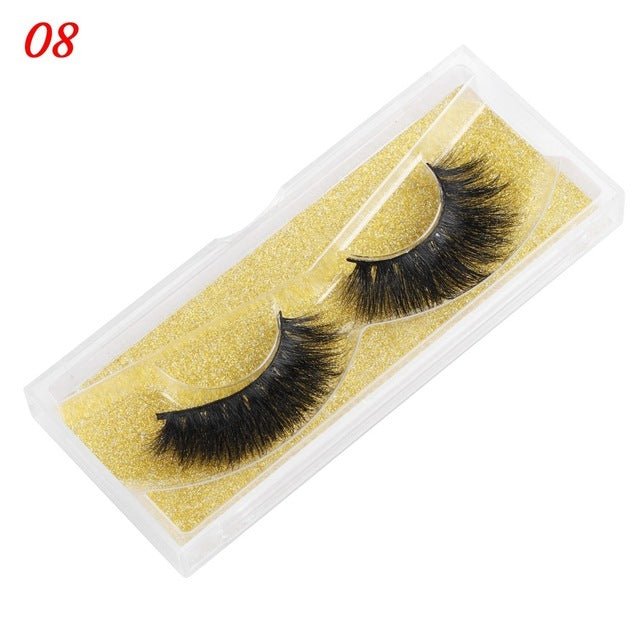 Mink Eyelashes 25mm Wispy Fluffy Fake Lashes - AURA