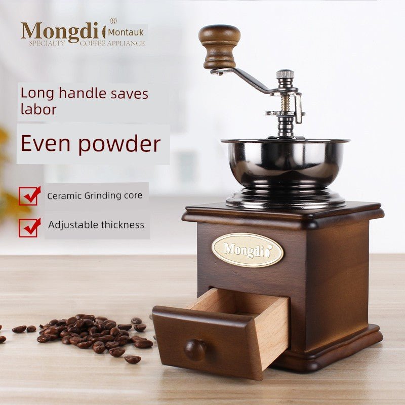 Mongdio Retro Coffee Machine Household Small Hand Grinder - AURA