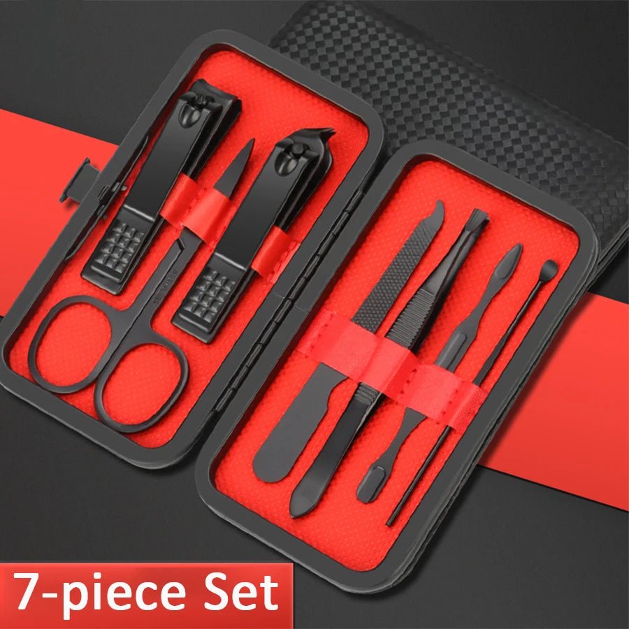 7/10/12/18/20/24PCS Set Professional Manicure Set Kits Stainless Steel Fingernail - AURA