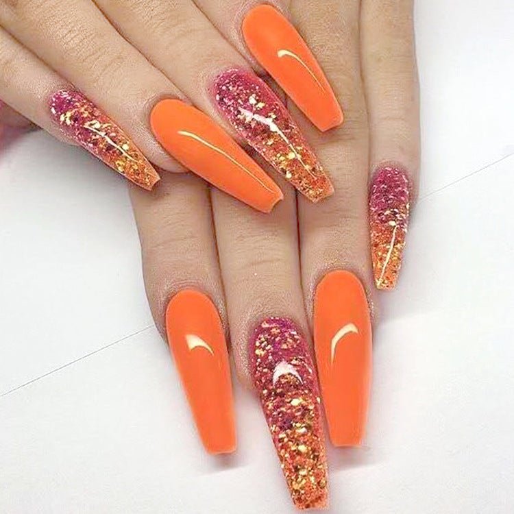 Long Ballet Nails With Flat And Pointed Water Droplets - AURA
