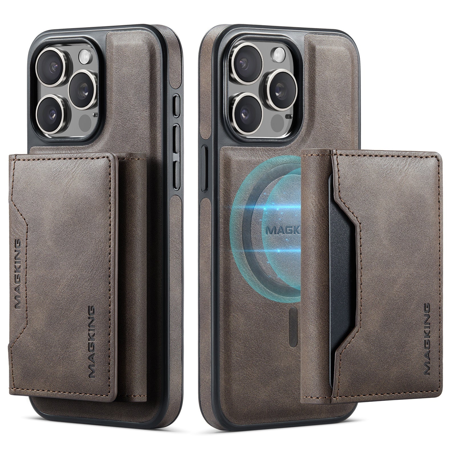 Card - inserting Wireless Leather - filled Mobile Phone Protective Cover - AURA