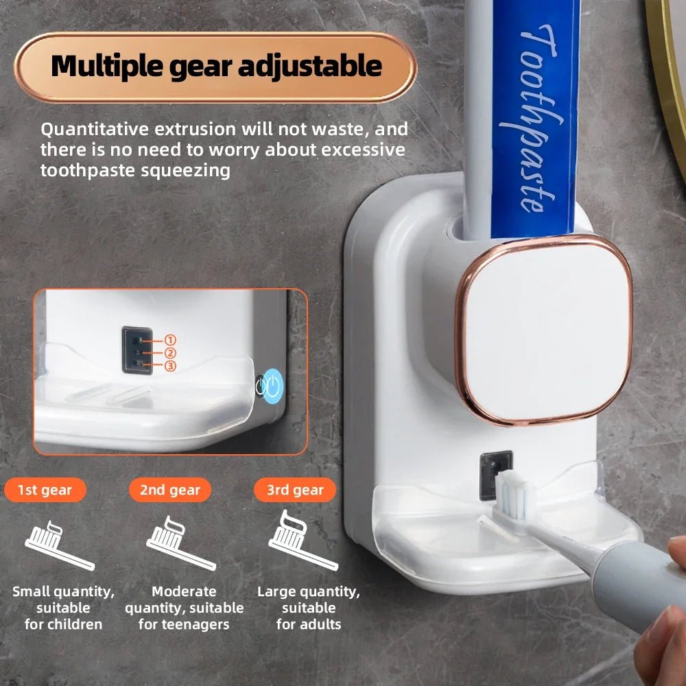 3 Mode Toothpaste Dispenser Removable Bathroom - AURA