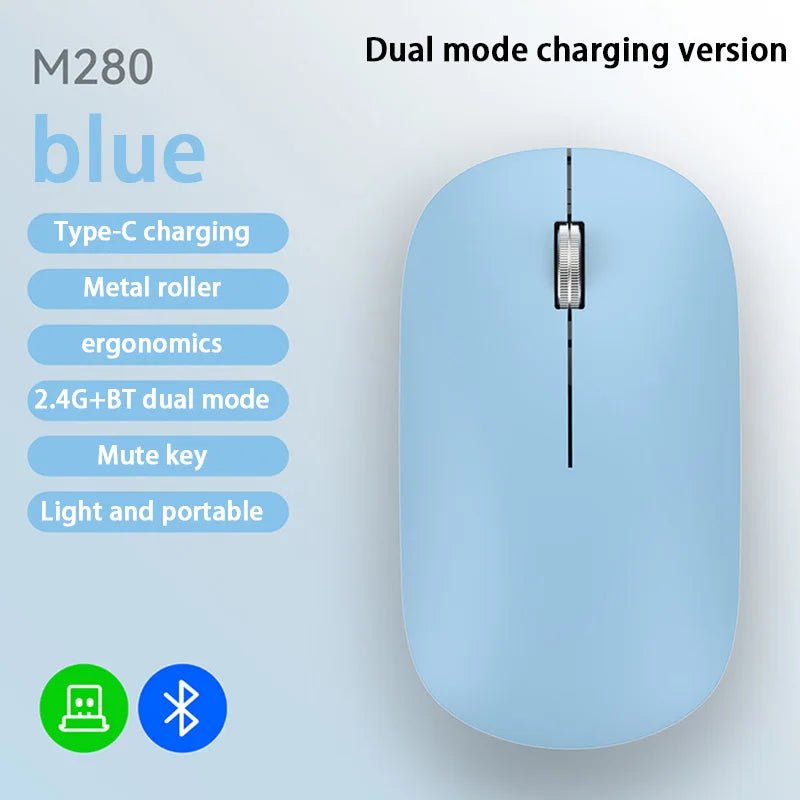 Xiaomi Bluetooth Wireless Mouse Dual Mode DPI Adjustable 2.4G Type - C - AURA