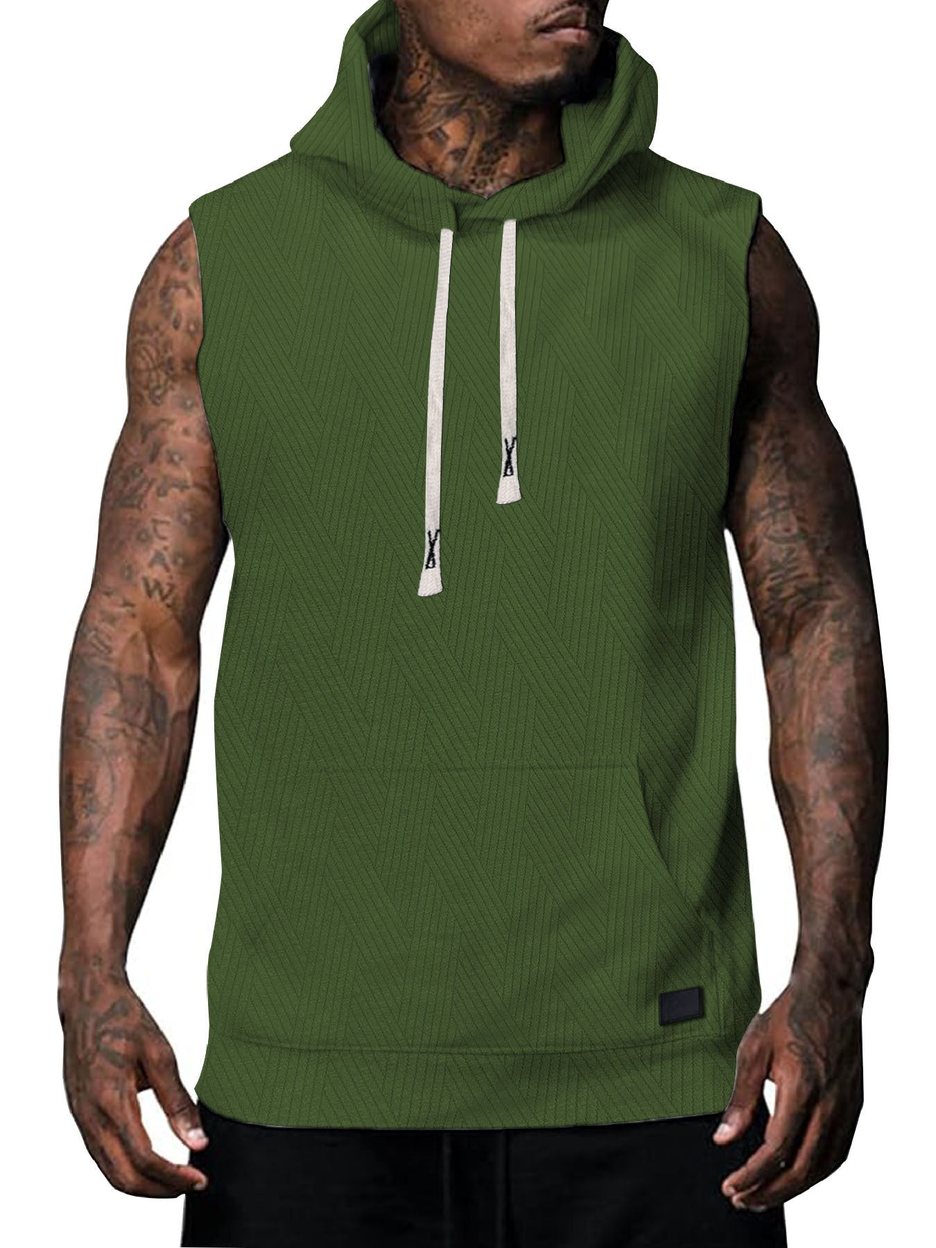Sleeveless Vest Top Men's Waistcoat Hooded - AURA