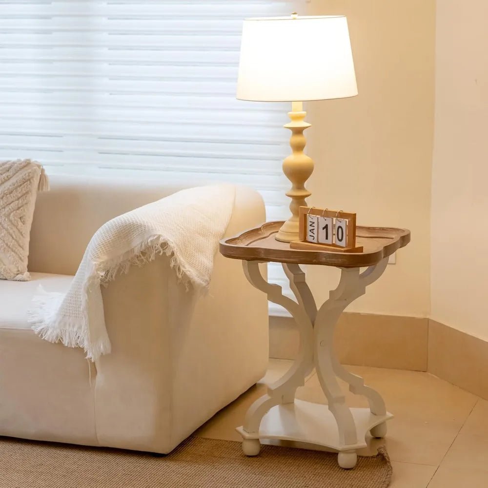 Rustic Farmhouse Cottagecore Accent End Table - AURA