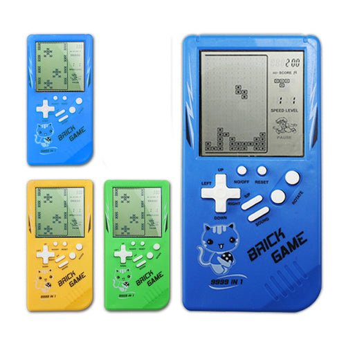 Retro Childhood Tetris Handheld Game Player Yellow - AURA