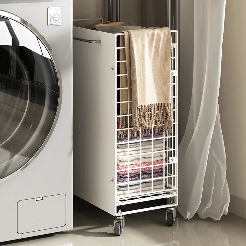 Heavy - Duty Portable Laundry Basket with 360° Wheels Breathable Foldable Clothes Hamper Storage Organization Space - Saving Design - AURA