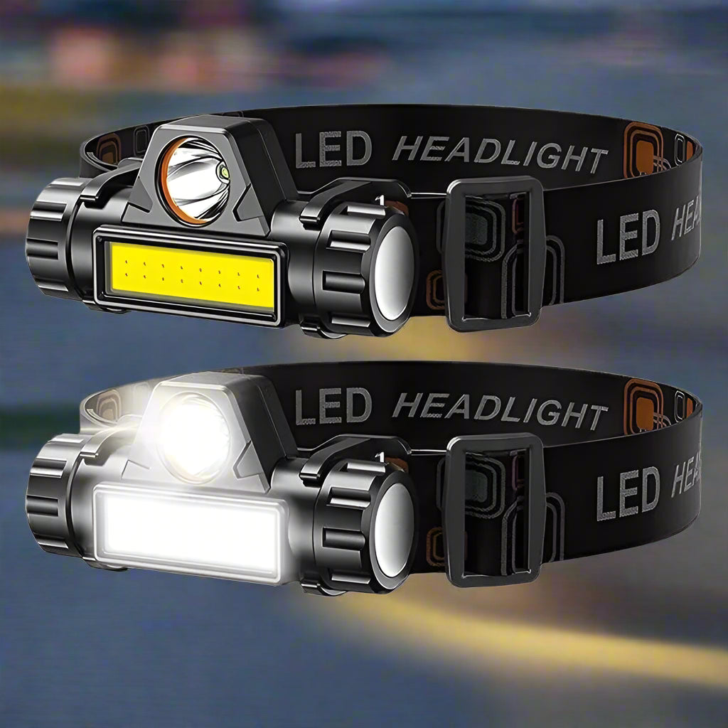 Rechargeable COB LED USB Headlamp Strong Magnetic Powerful Headlight - AURA