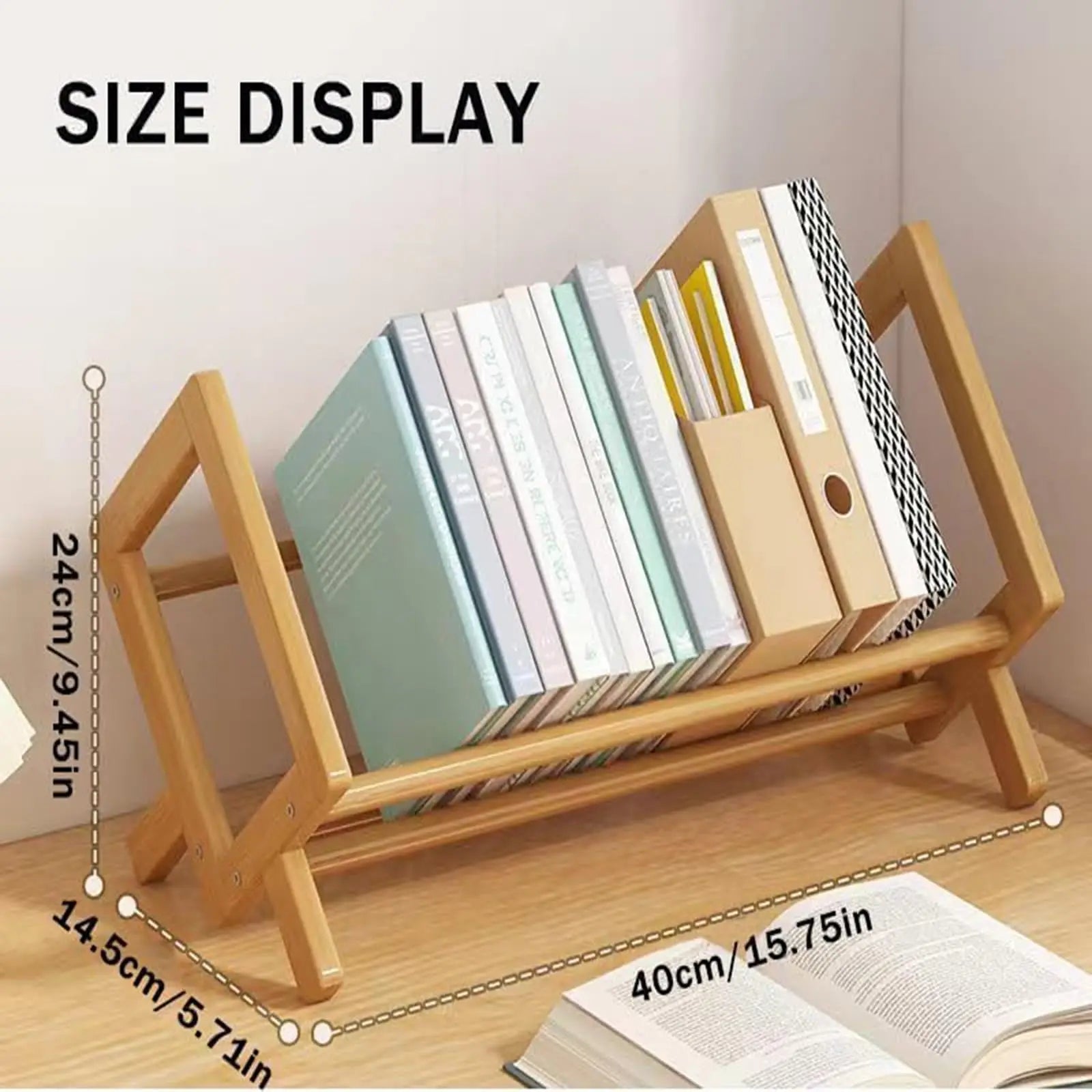 Simple Bookshelf Small Wood Bookshelf Student Desk Table Bookshelf - AURA