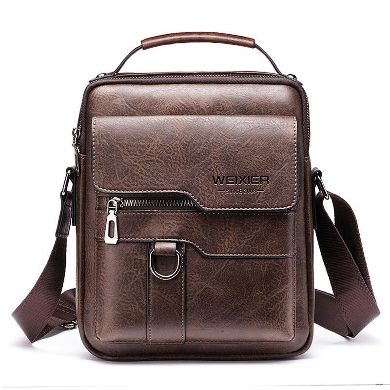 Popular Men's Messenger Bag One Shoulder Retro Business Backpack - AURA