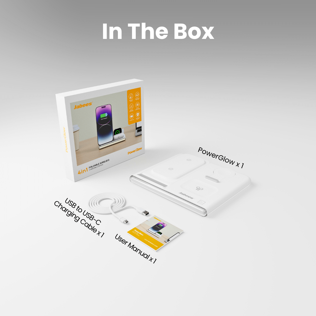 PowerGlow - Jabees PowerGlow 4 - In - 1 Foldable Wireless Charging Station - AURA