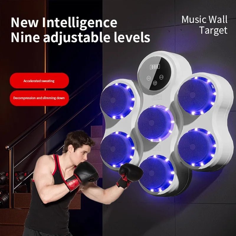 Music Boxing Machine Electronic Wall Target Smart Home Fitness - AURA