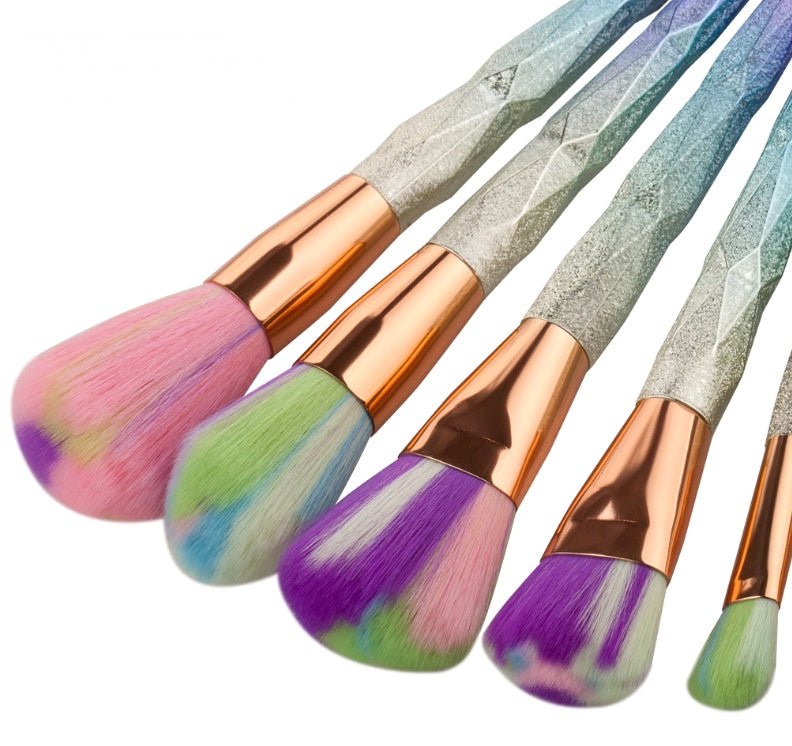 7 makeup brushes, makeup tools, diamond makeup brush foundation brush - AURA