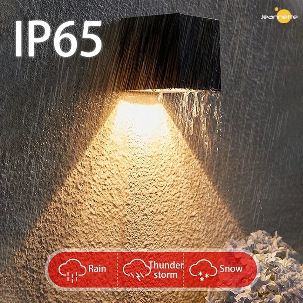 LED Solar Light Outdoor Garden Square Wall Lamp Sunlight Sensor IP65 Waterproof lamp - AURA