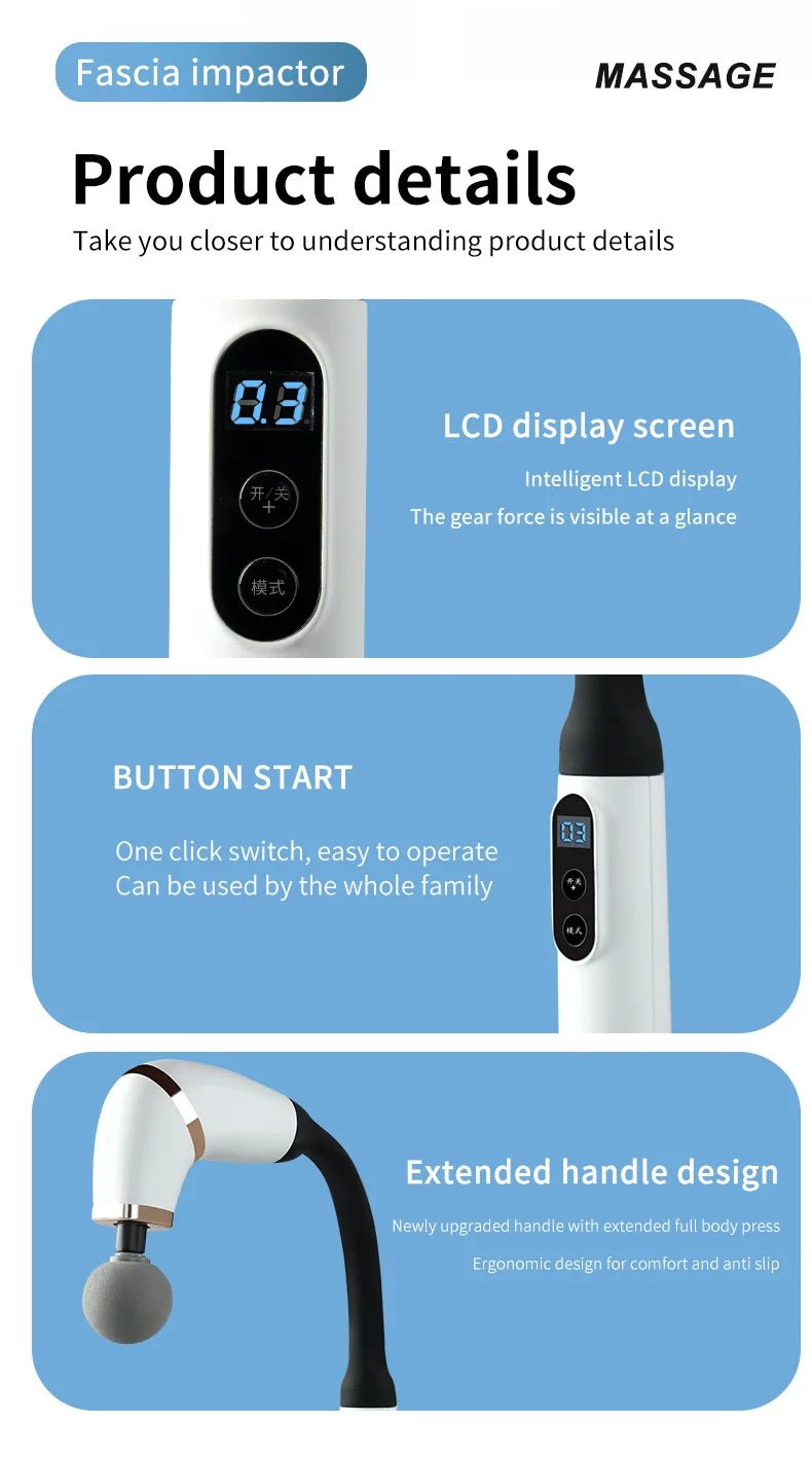 Smart Fascia Gun Electric Massager Massage Hammer - AURA