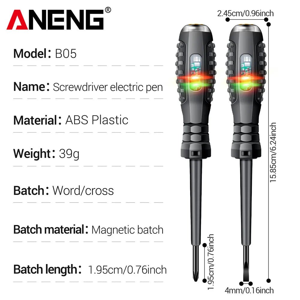 ANENG B05 Word/cross Screwdrivers Neon Bulb Indicator Meter Electric Pen - AURA