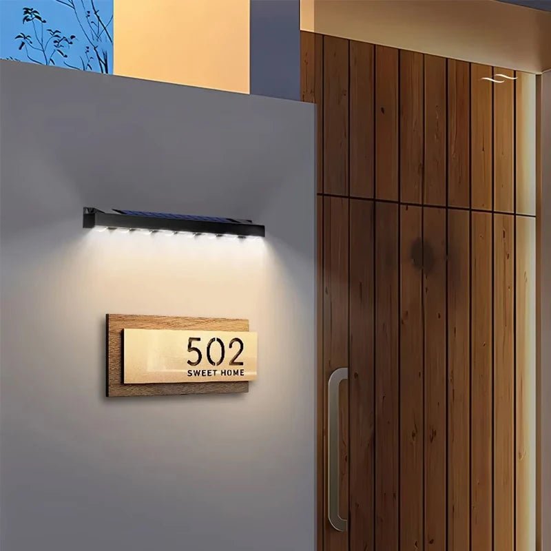 4/6/8LED Solar Wall Light Solar Powered Lamp Outdoor Waterproof Garden Lights Balcony - AURA