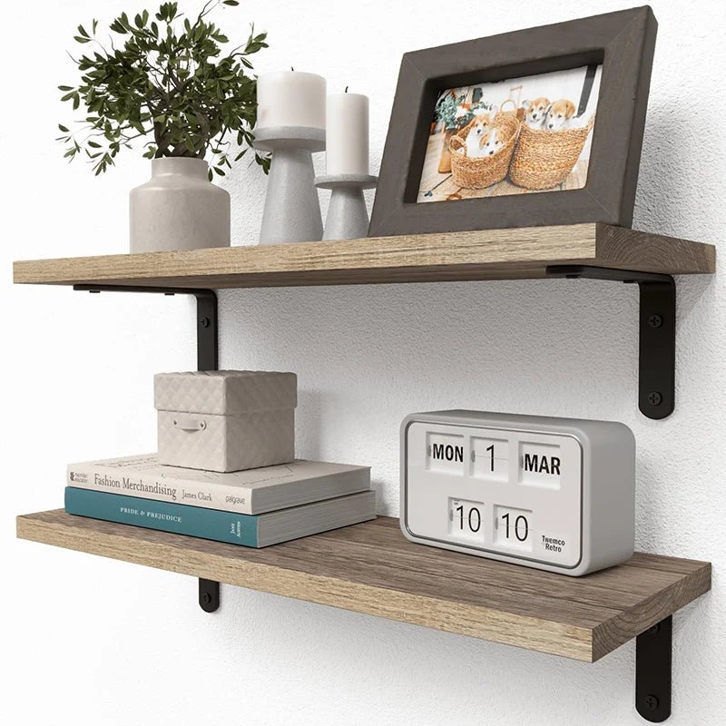 Wall Mounted Floating Shelves Wooden Shelves Home Living Room - AURA